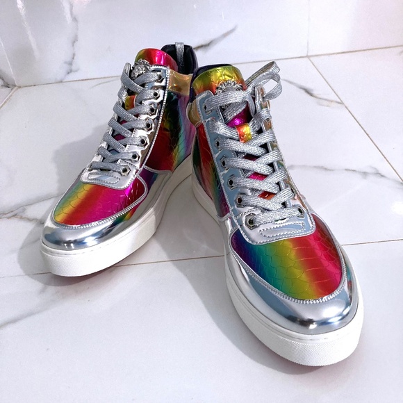 Encore by Fiesso FI-2384 Multi Color Lace up High top Sneaker Sz 11 - Picture 1 of 11